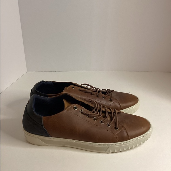 Bull Boxer Brown Leather Men's Sneakers sz 9 - Picture 2 of 7